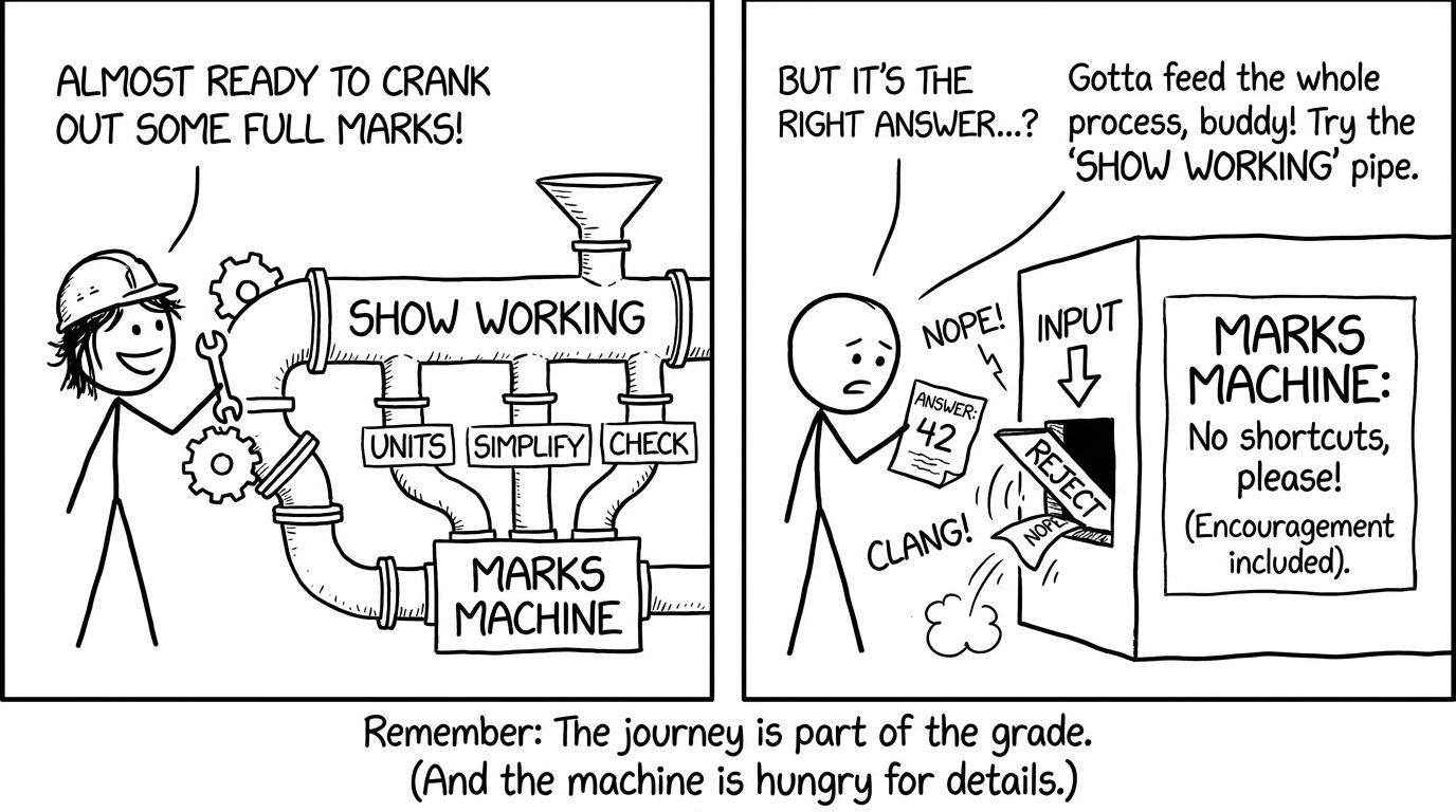 Marks machine rejects answer-only slip