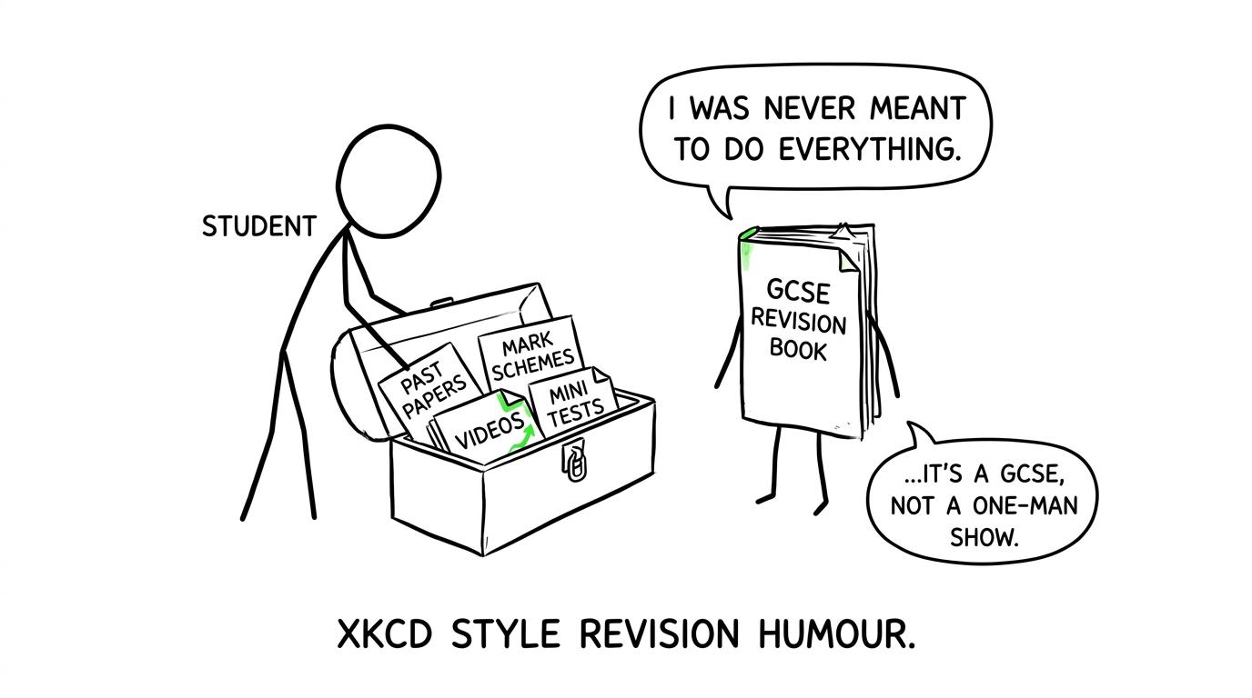 A revision book joins past papers and mini tests in a student’s toolkit