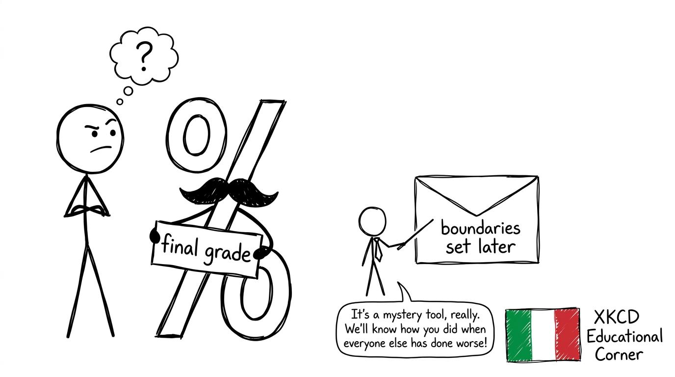 A suspicious percentage sign pretending to be a final GCSE grade