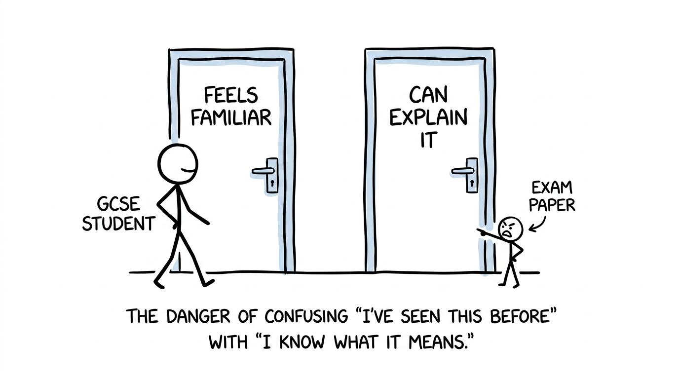 A student chooses between familiarity and genuine explanation