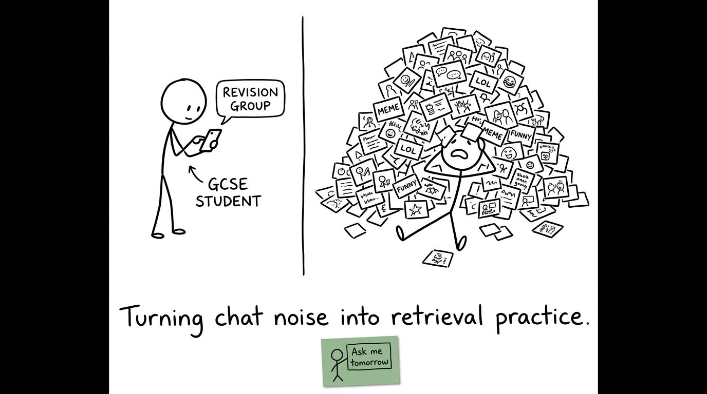 A useful flashcard survives an avalanche of revision chat memes