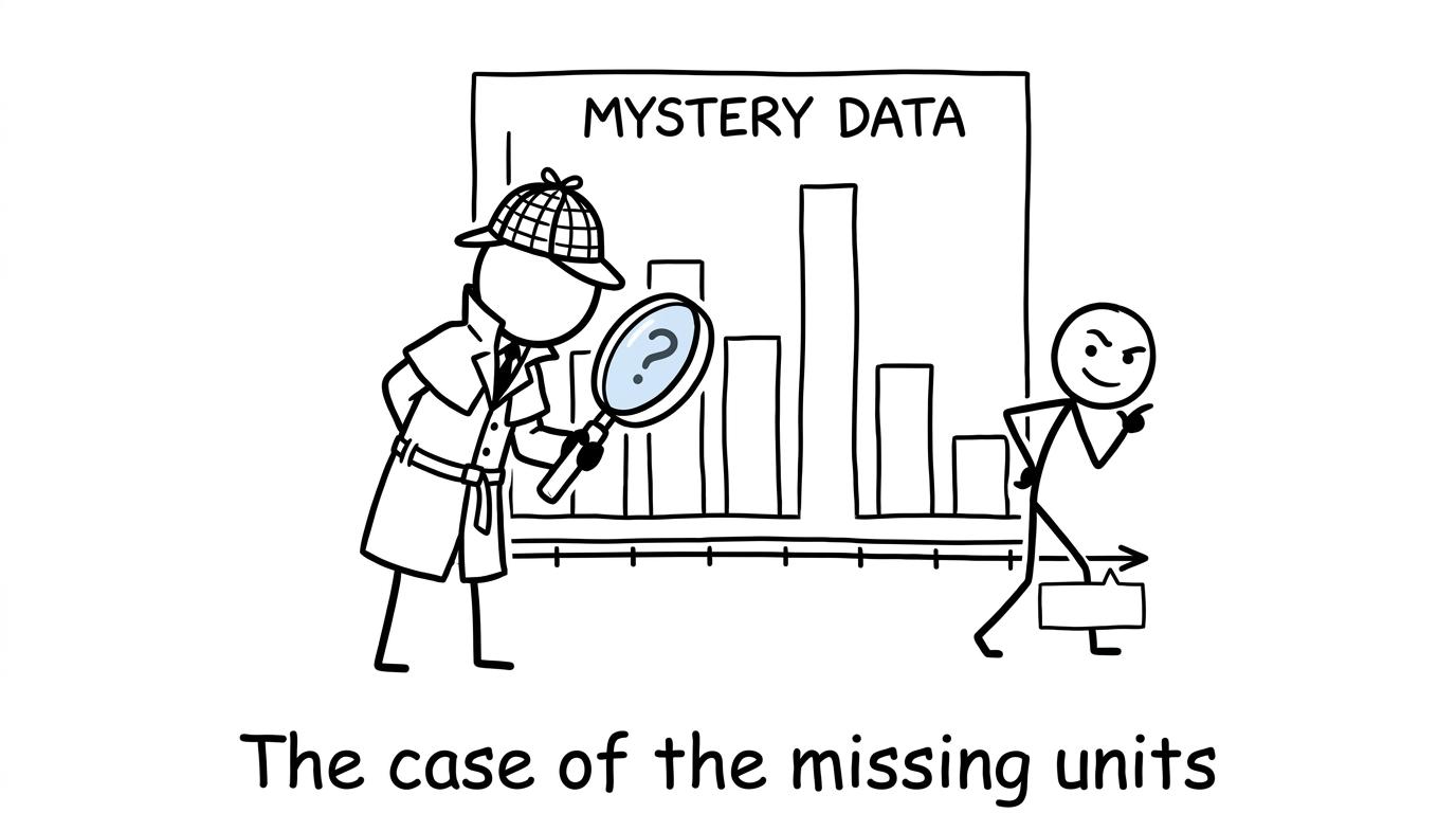 A revision detective investigates a graph with missing units