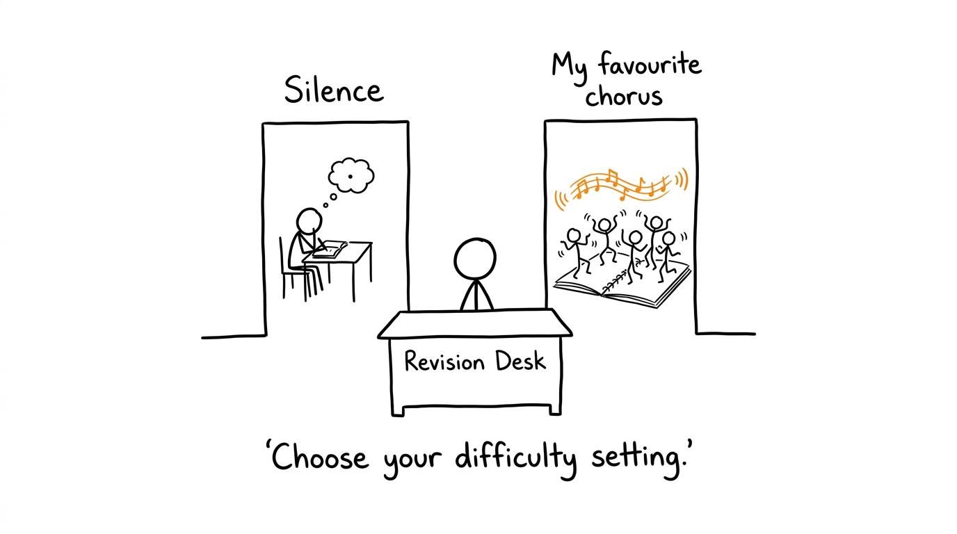 A favourite chorus turning revision into an accidental concert