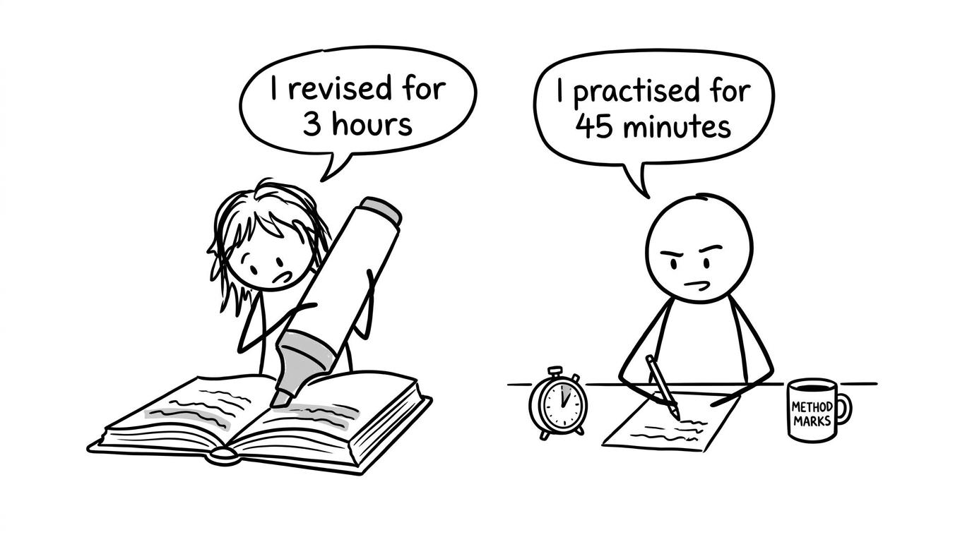 Highlighting vs practising: the stopwatch wins