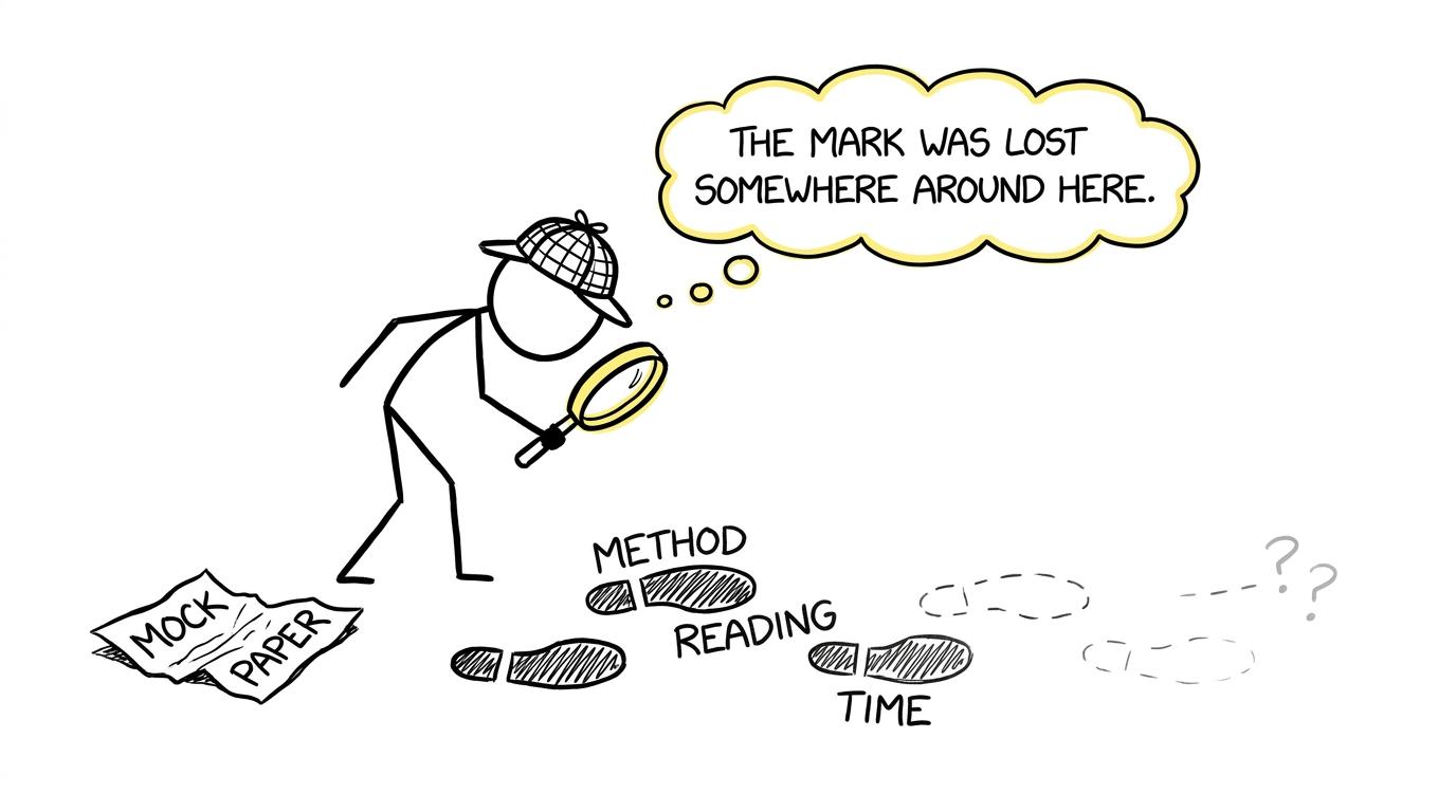 A student detective tracks a lost mark through method, reading and time