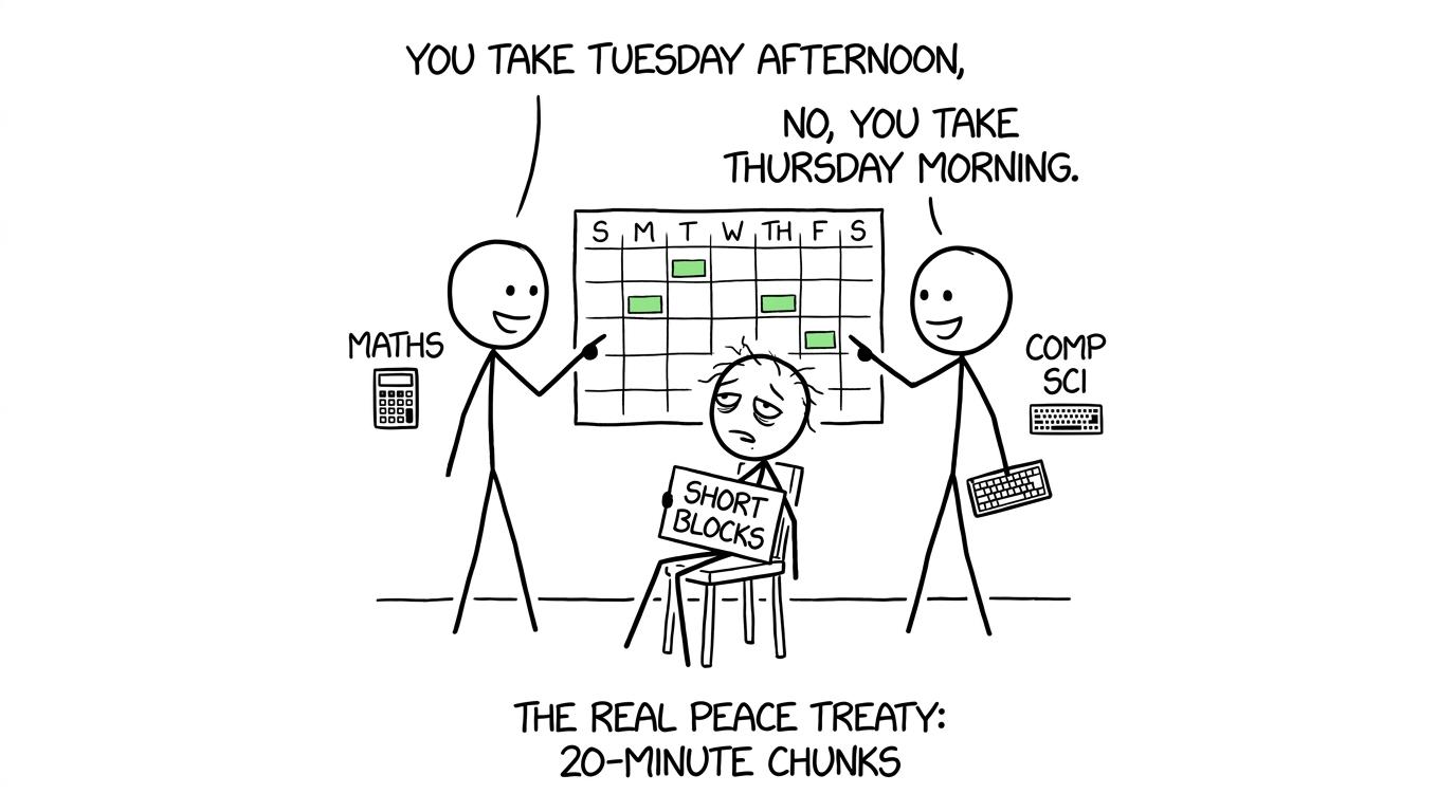Maths and Computer Science sharing a revision calendar