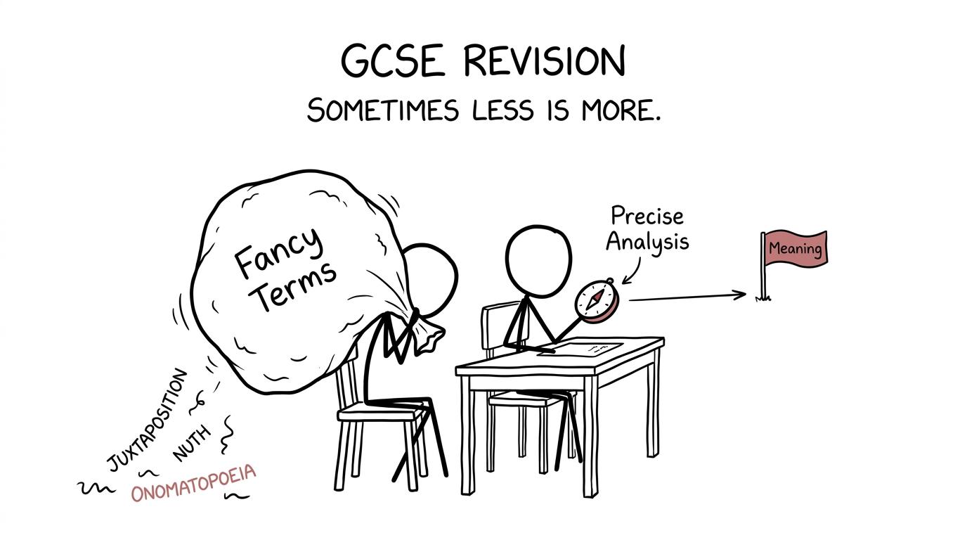Precise analysis reaches meaning while a sack of fancy terminology falls over