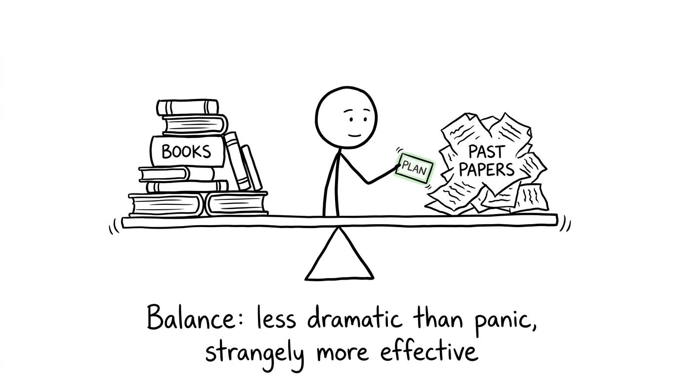 A simple revision plan restores balance between books and papers