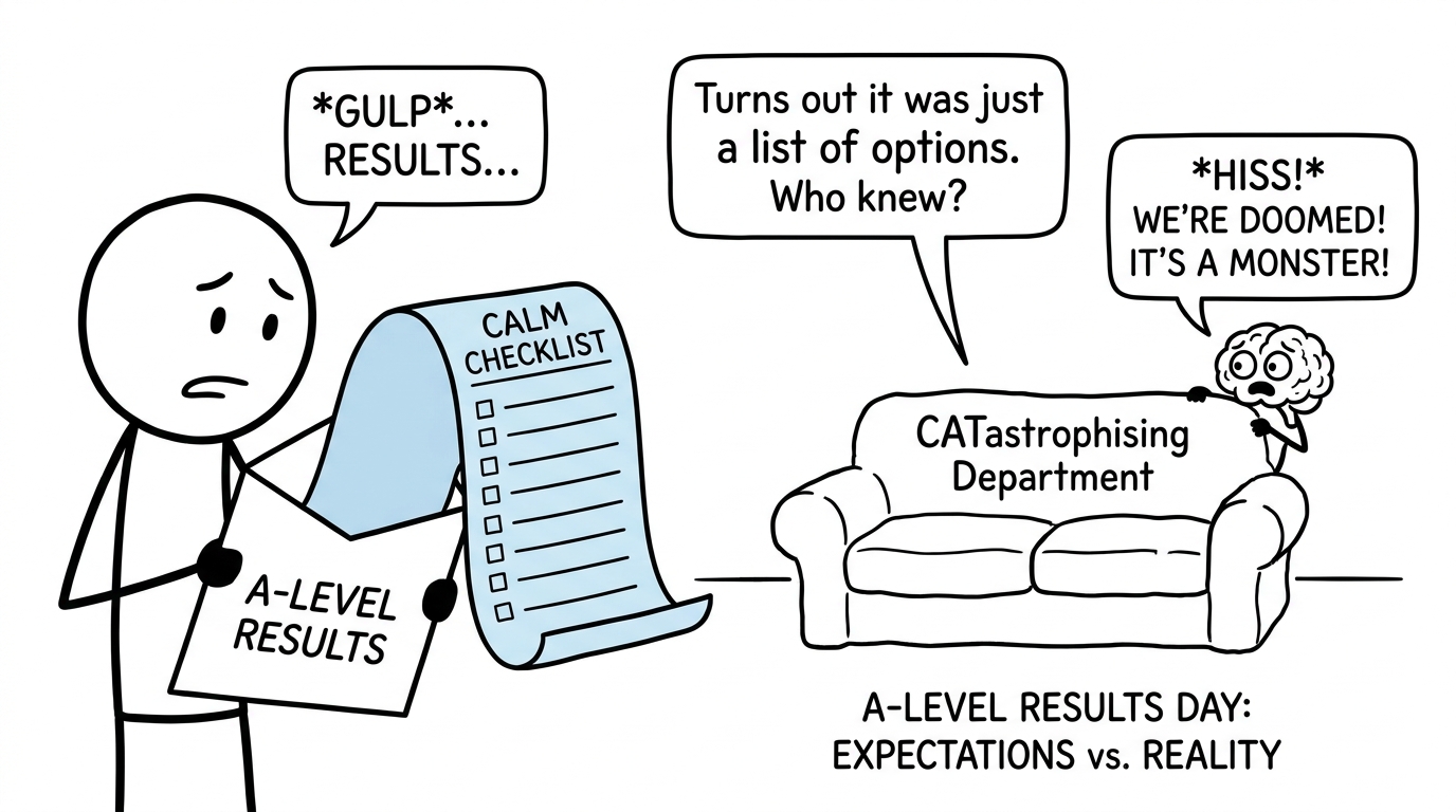 A student discovers that a results-day checklist is less frightening than imagined