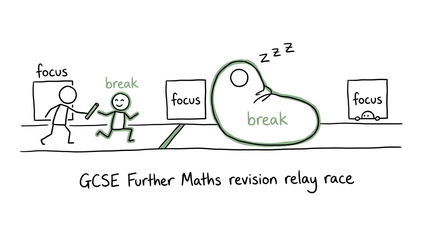 Several small breaks run a revision relay while one enormous break blocks the track