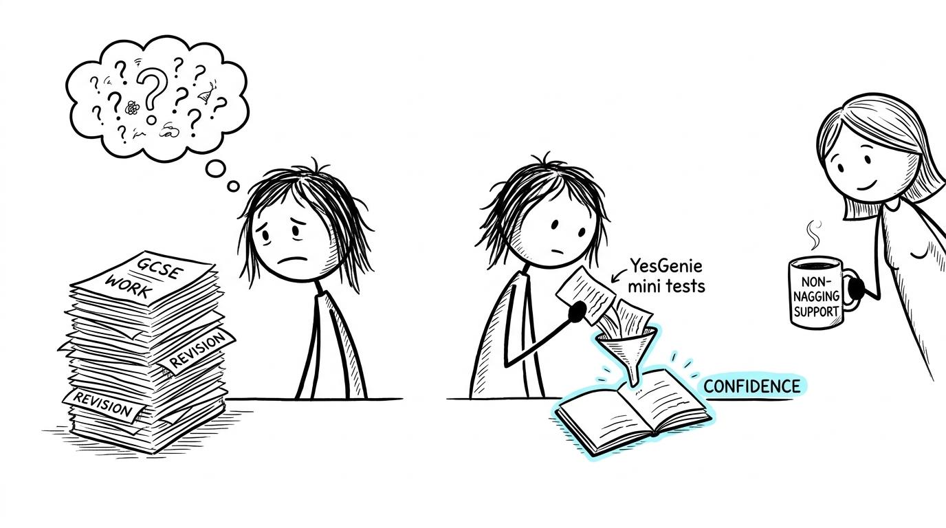 A student turning a huge GCSE pile into confidence with mini tests