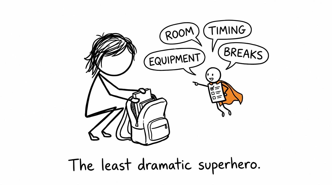 The humble exam checklist arrives as the least dramatic but most useful superhero