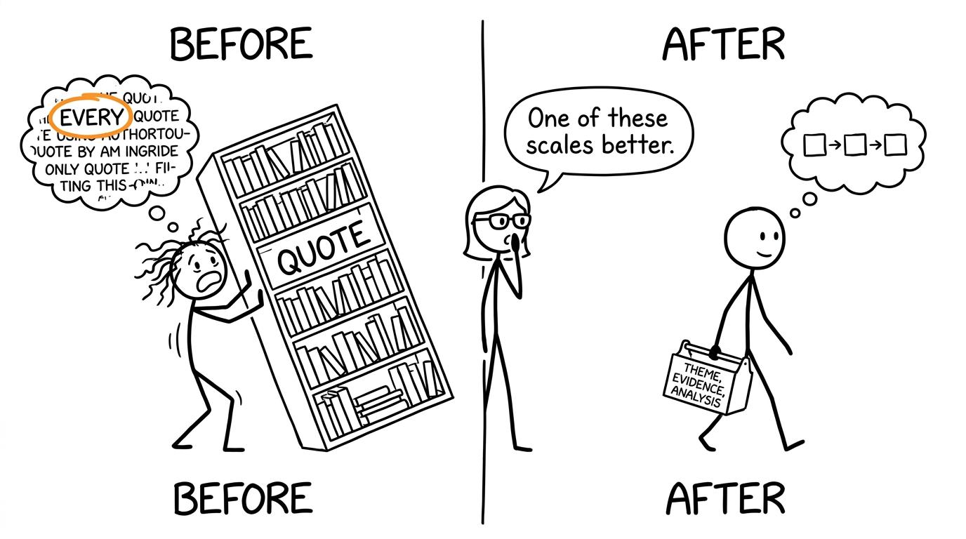 Two very different approaches to remembering quotations