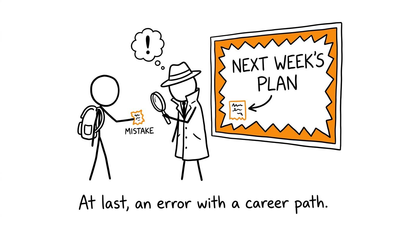 A revision mistake becoming the basis of next week's plan