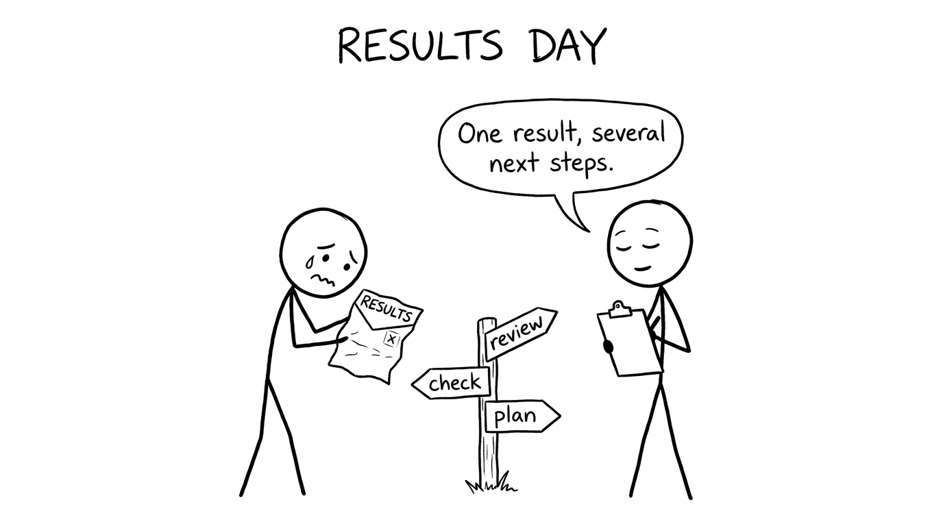 A student discovering that one result can lead to several sensible next steps
