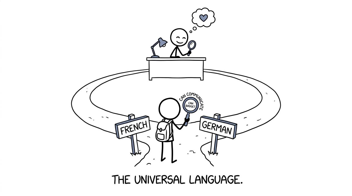 A student discovers that French and German can lead towards the same employer