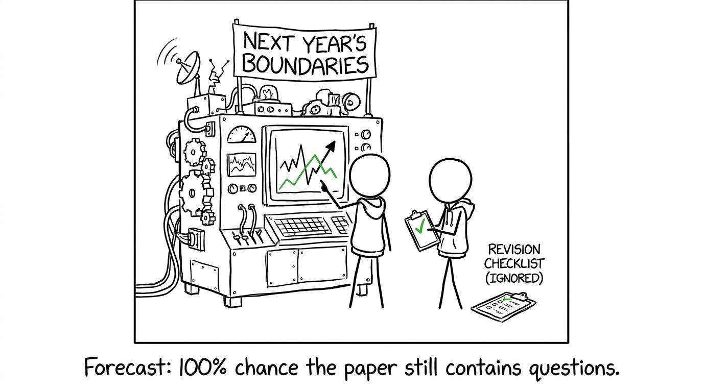 Students attempt to forecast boundaries while ignoring the certainty of exam questions