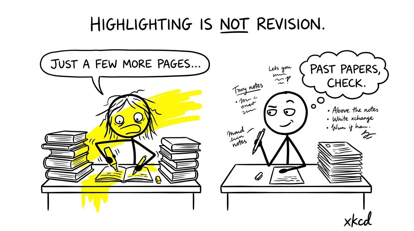 Highlighting vs doing past papers