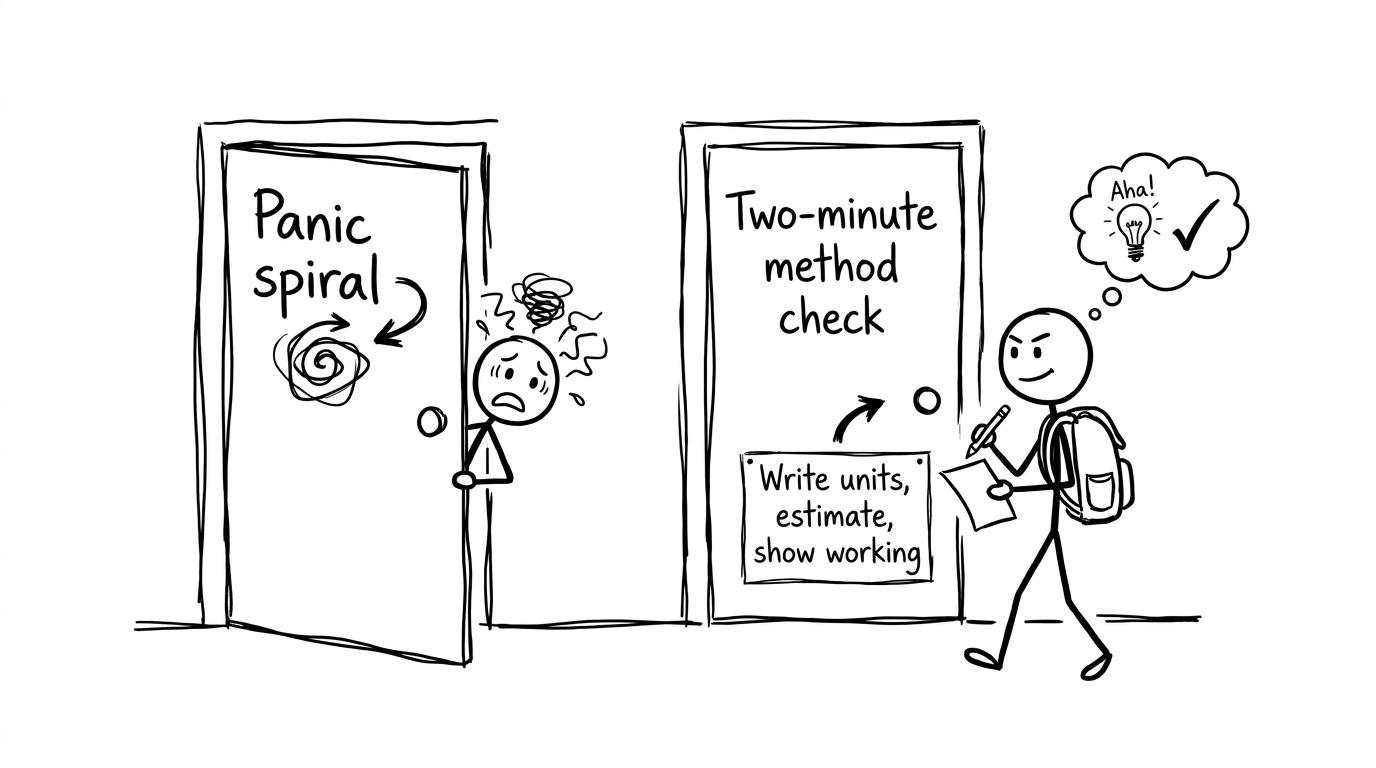 Two doors: panic spiral vs method check
