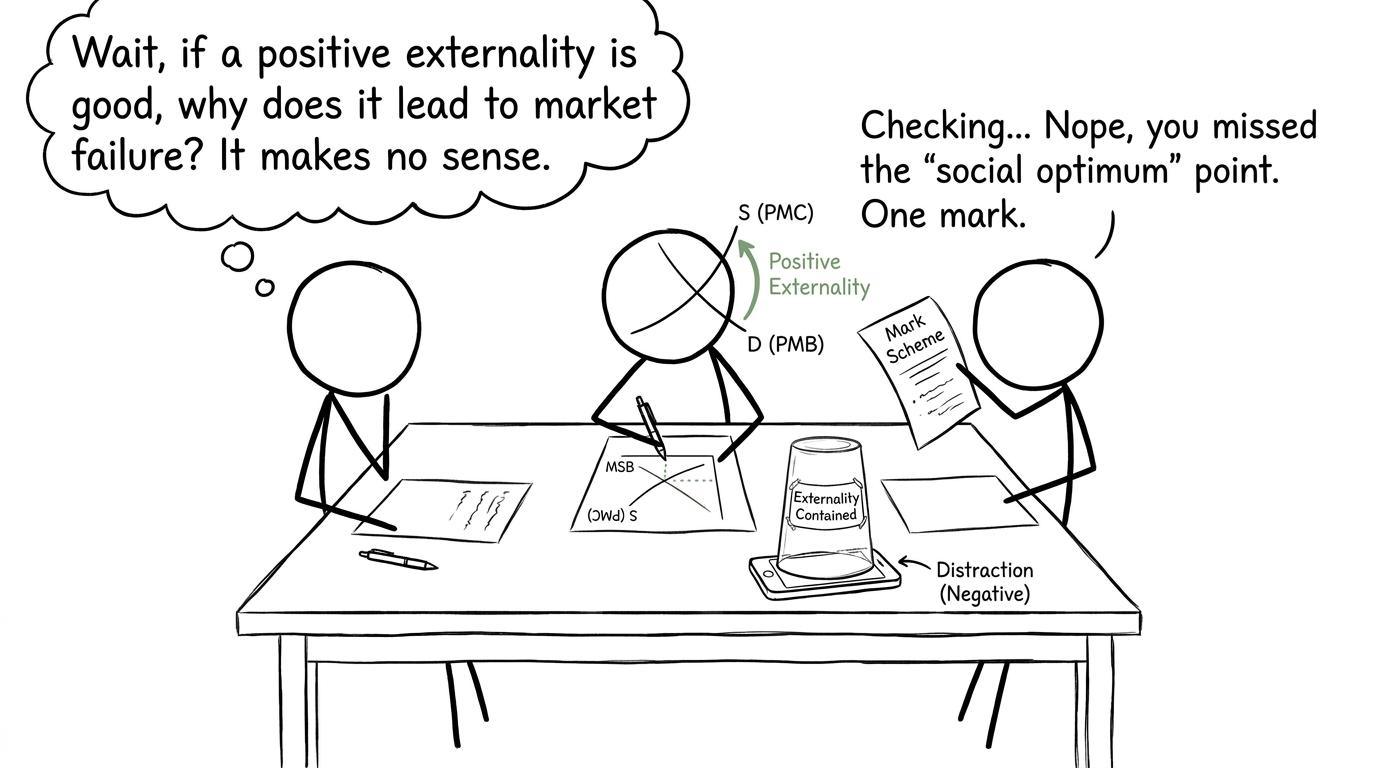 A focused revision group containing the externality caused by a distracting phone