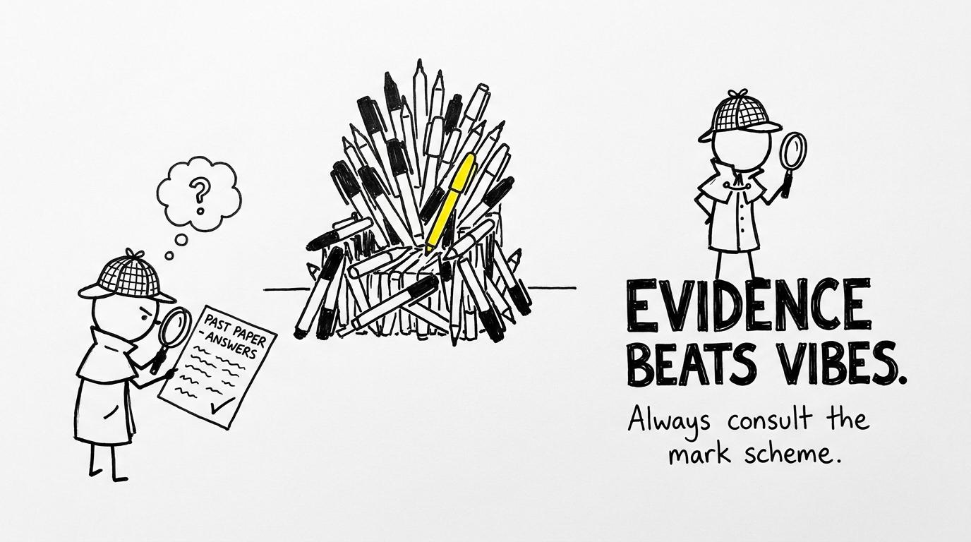 A revision detective chooses evidence over highlighter vibes