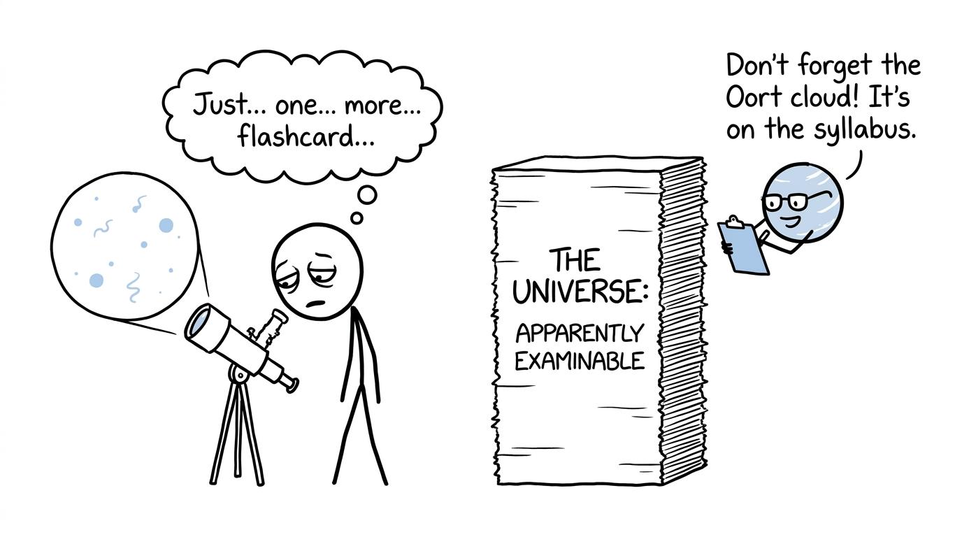 A student discovers that the universe is apparently examinable