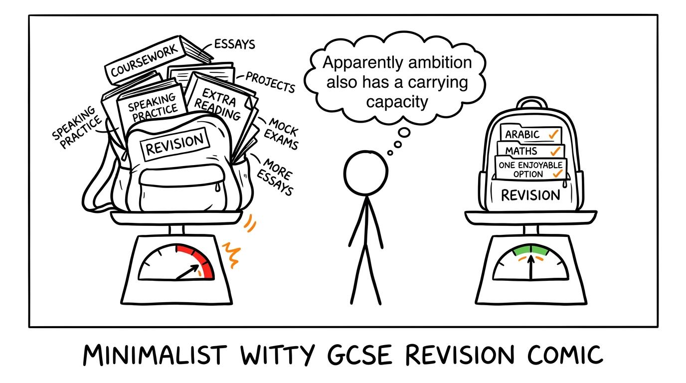 Revision backpacks reveal that ambition also has a carrying capacity