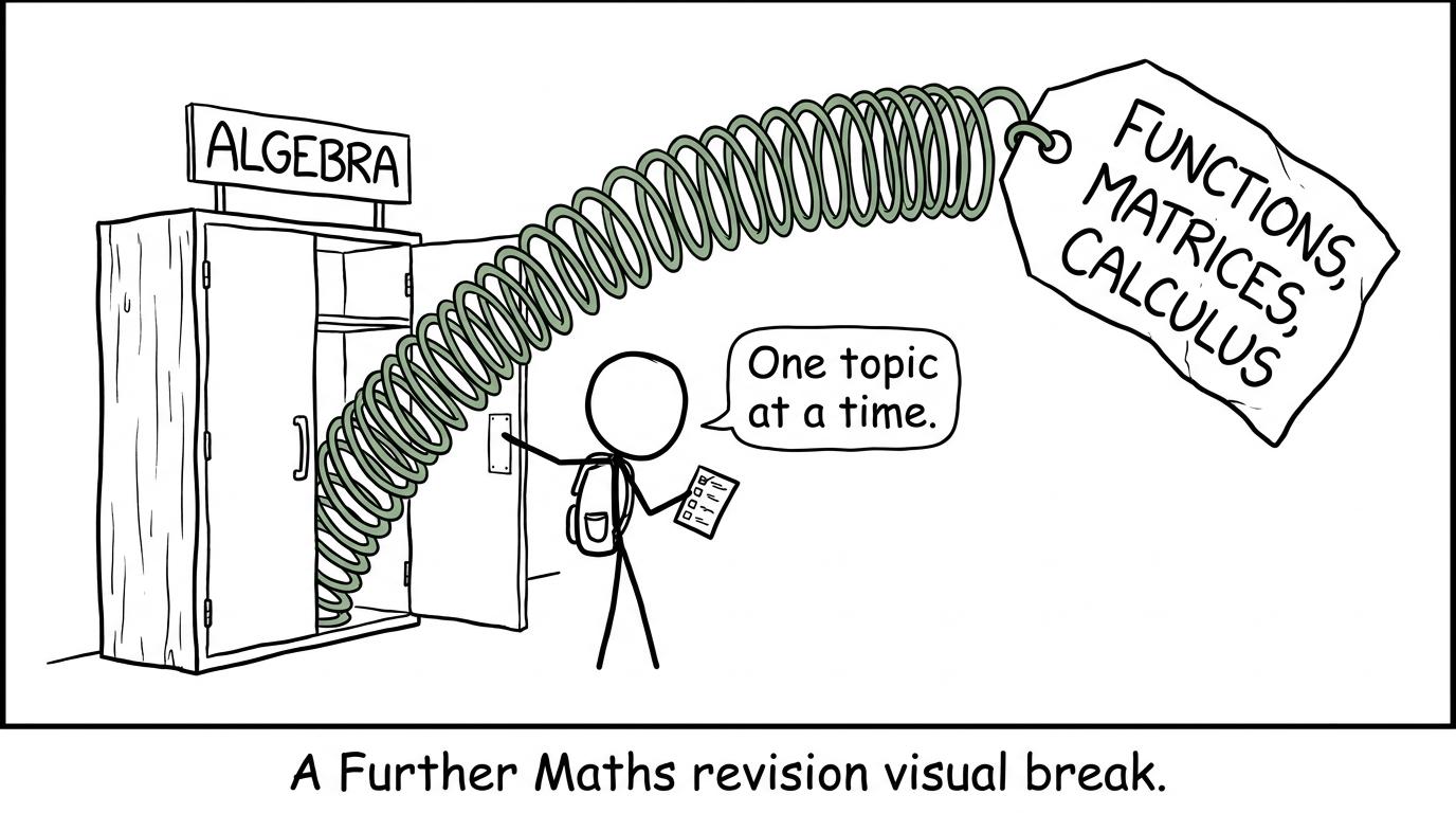 An algebra cupboard releases a spring of new Further Maths topics