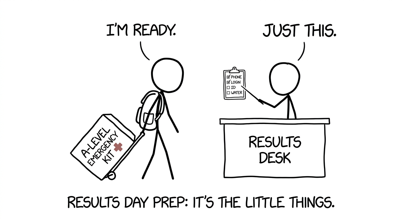 A student discovers that the useful results-day kit is much smaller than expected