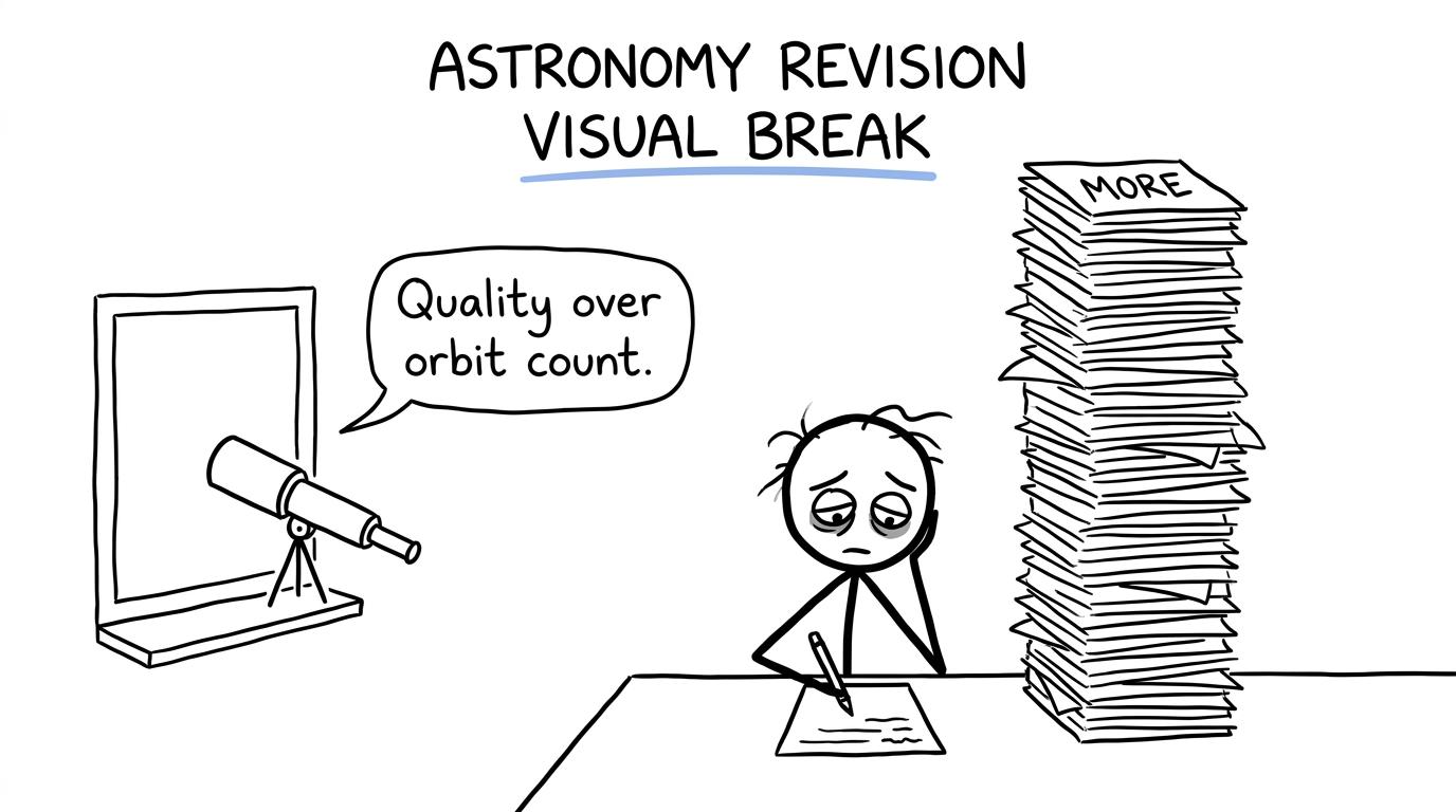 A student discovers that a taller pile of papers is not automatically better revision