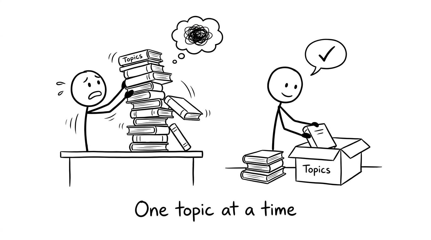 One topic at a time
