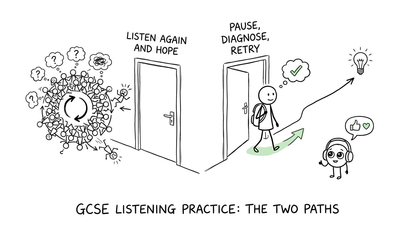 A student choosing deliberate diagnosis instead of replaying and hoping