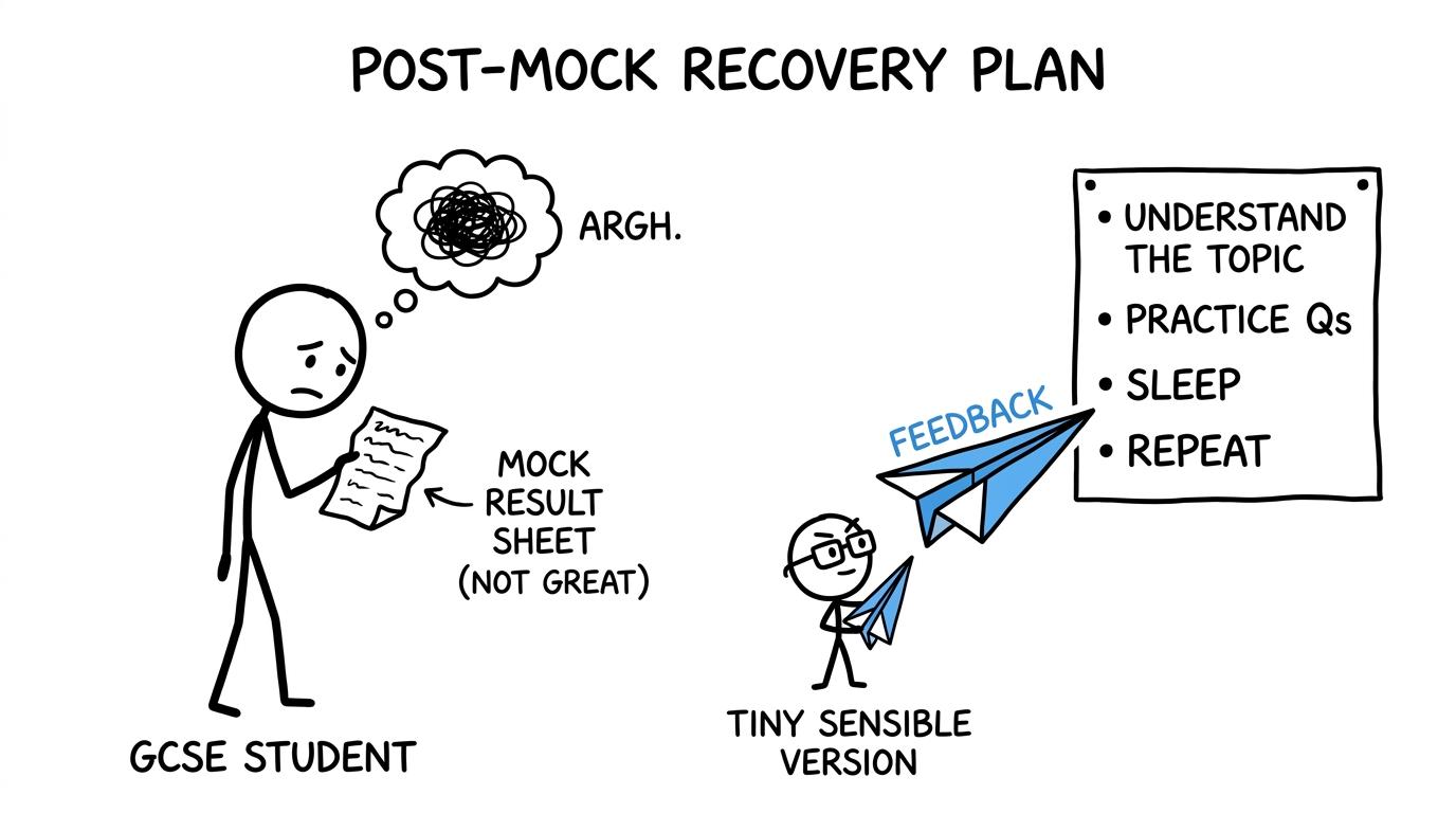 A student turns an upsetting mock result into useful feedback