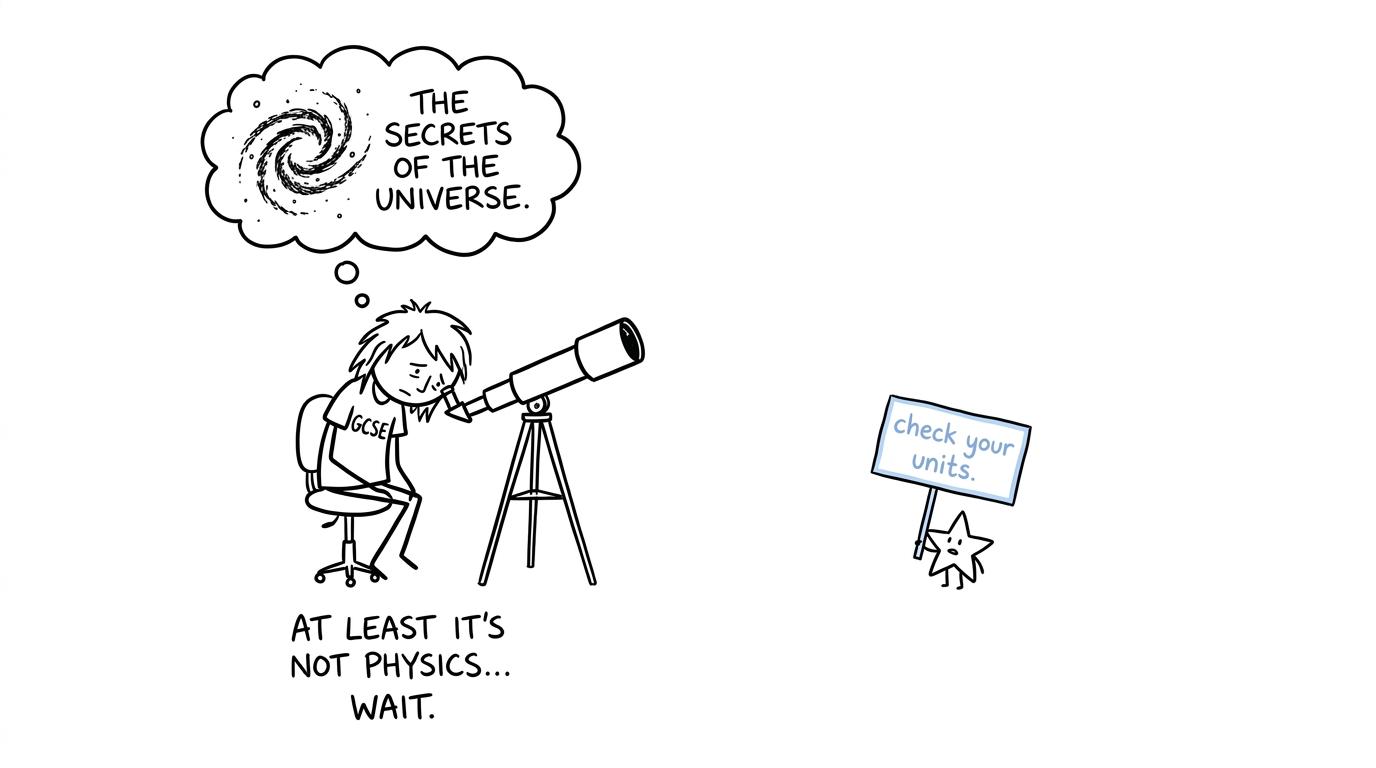 A student discovers that the universe also cares about units