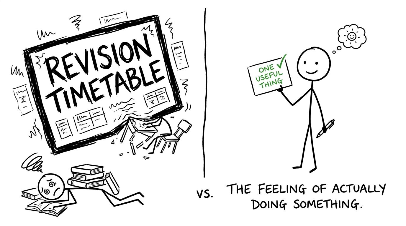 A giant revision timetable loses to one small useful task