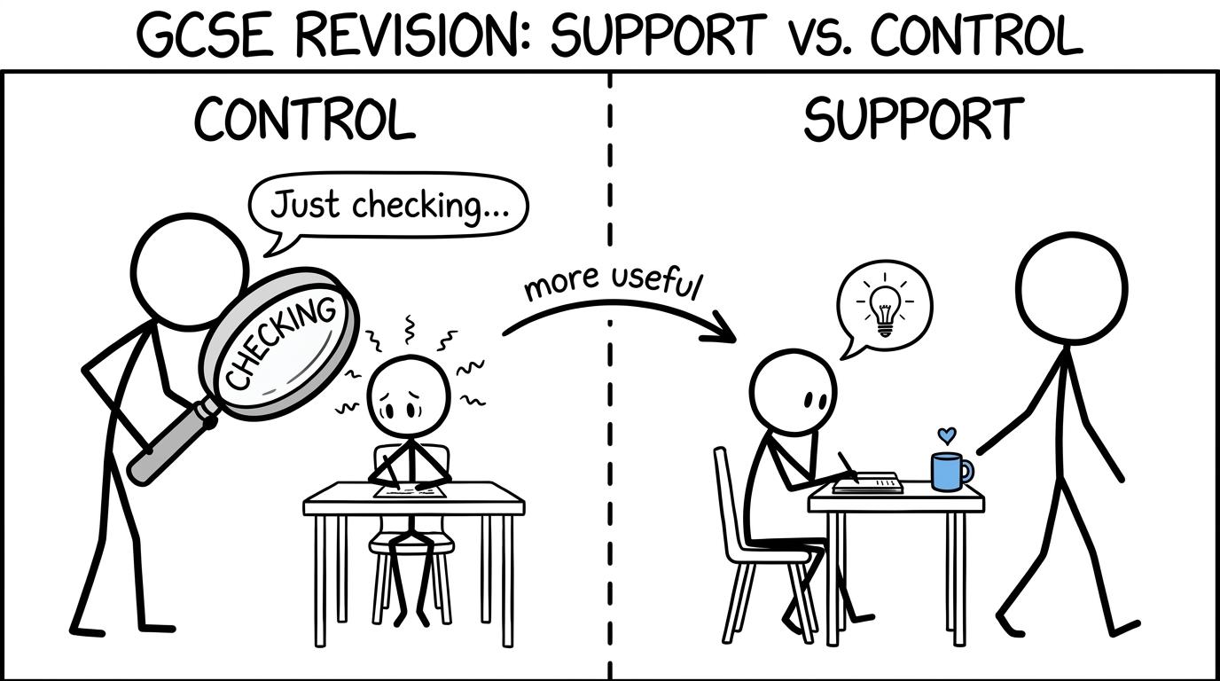A hovering parent discovers that quiet support works better than constant checking