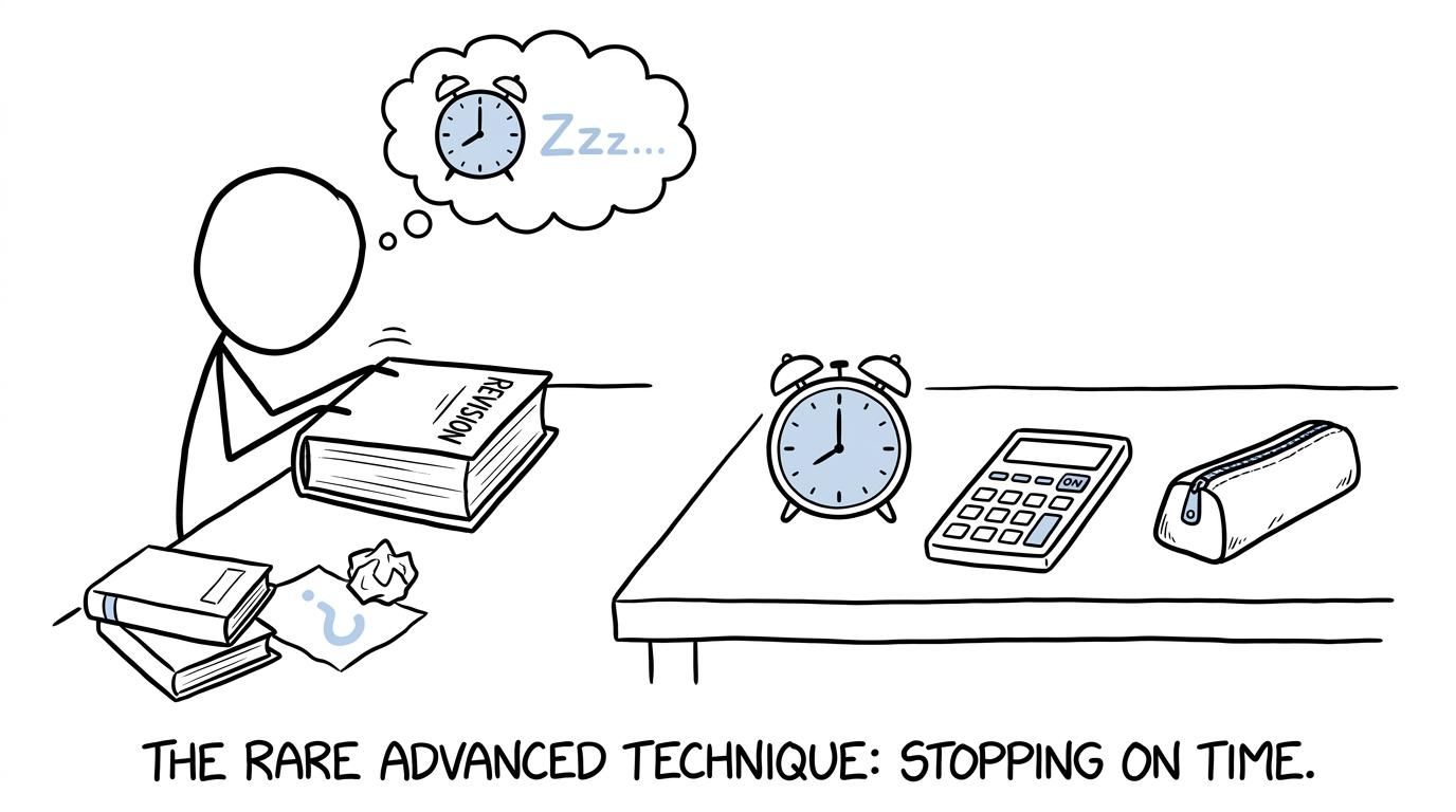 The advanced Sunday evening revision technique of stopping on time