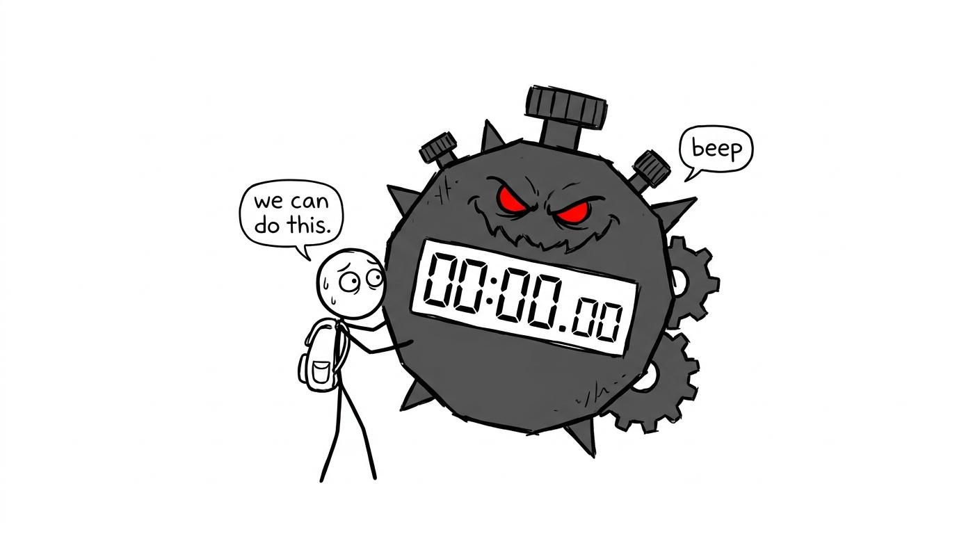 Stopwatch intimidation, but make it revision
