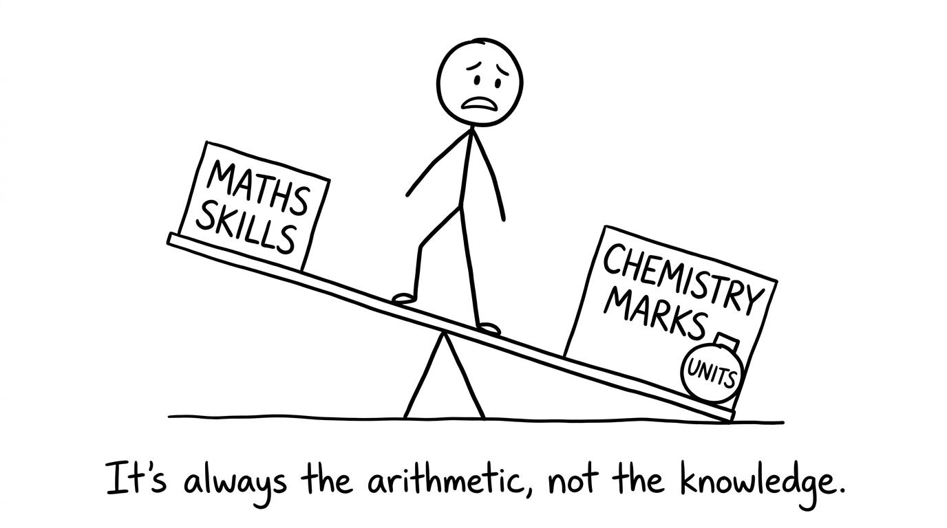 Losing marks to arithmetic, not knowledge