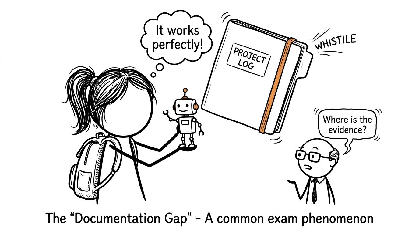 A proud prototype meets an examiner looking for evidence