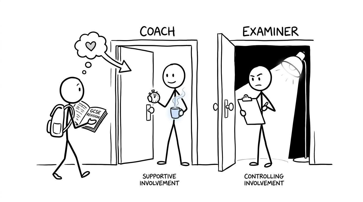 A student chooses a calm revision coach instead of a parent acting like an examiner