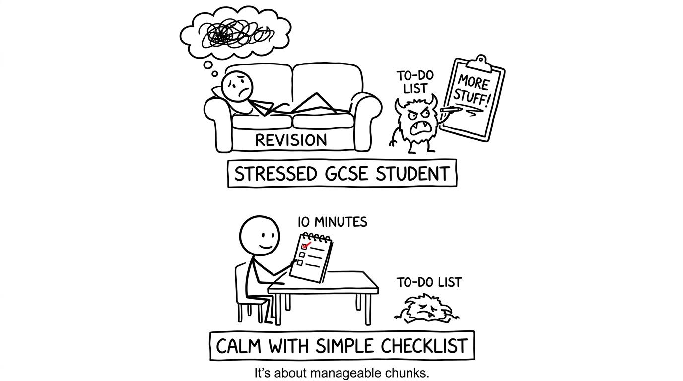 A tired student vs a 10-minute checklist