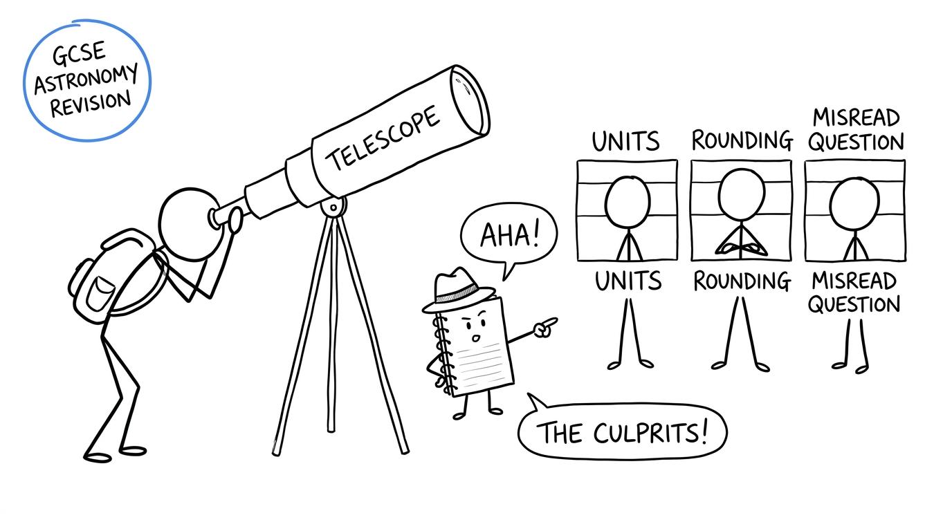 An error log investigates units, rounding and misread questions
