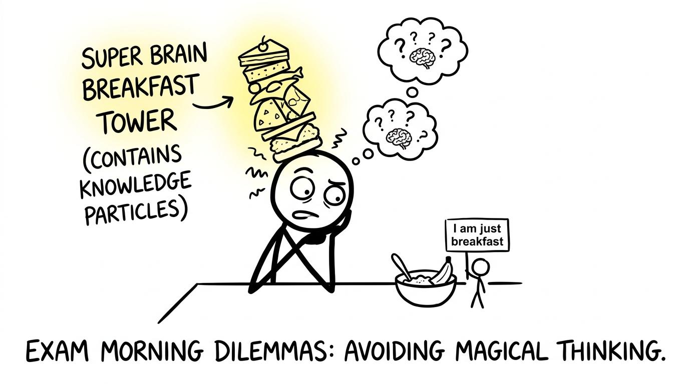 A student discovers that an ordinary breakfast does not need to advertise superpowers