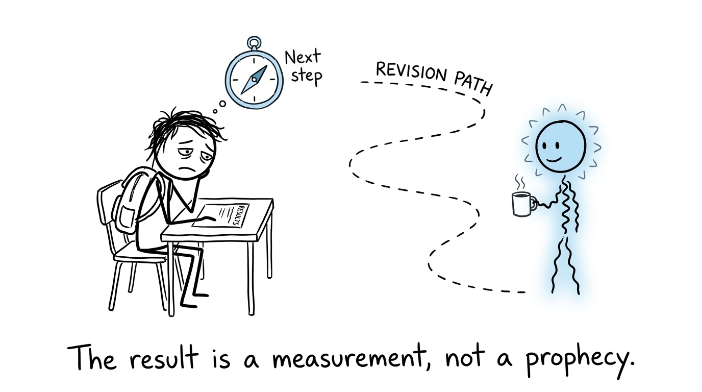 A student follows a next-step compass after Results Day