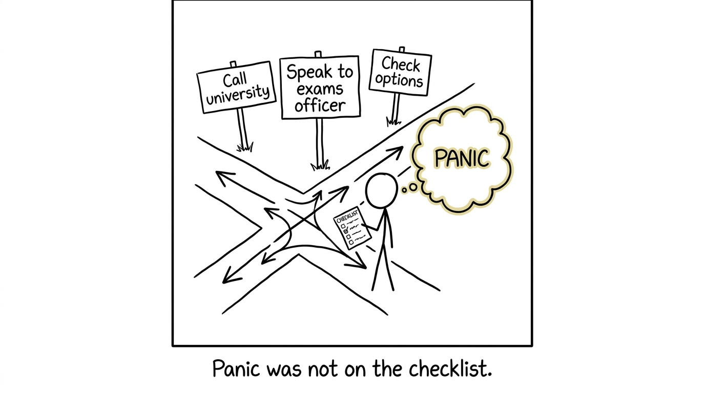 A calm results-day checklist sending the panic cloud away