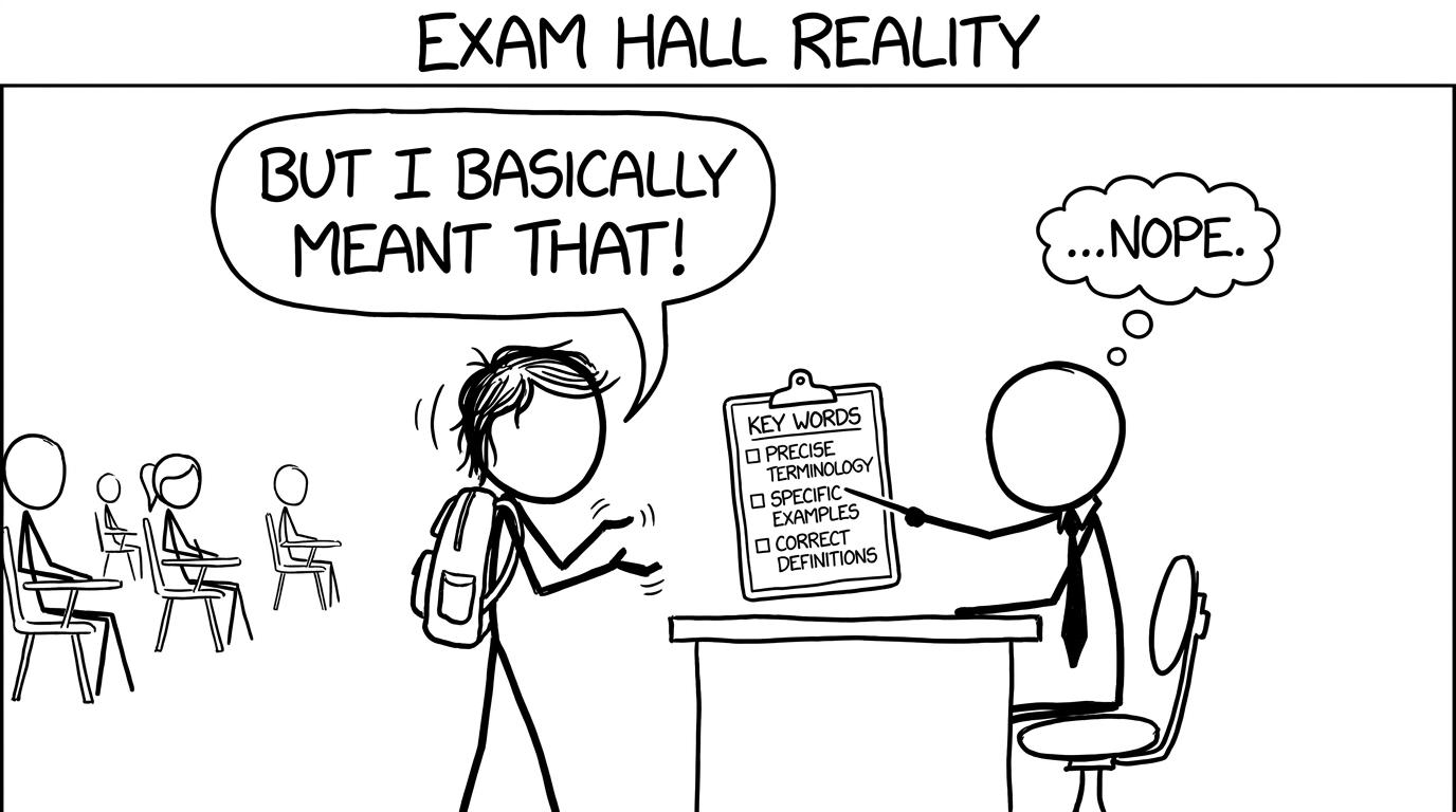 Student argues “I basically meant that!”