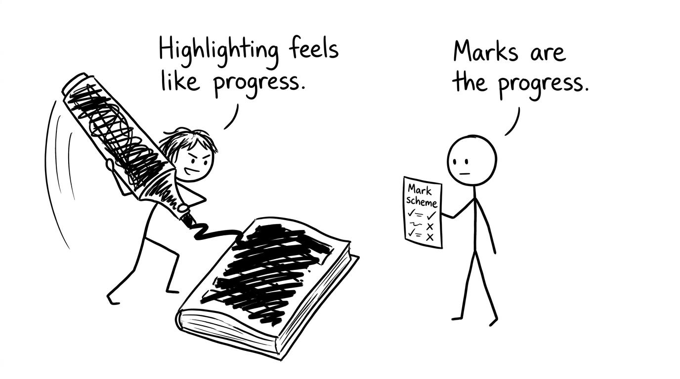 Highlighting versus mark schemes