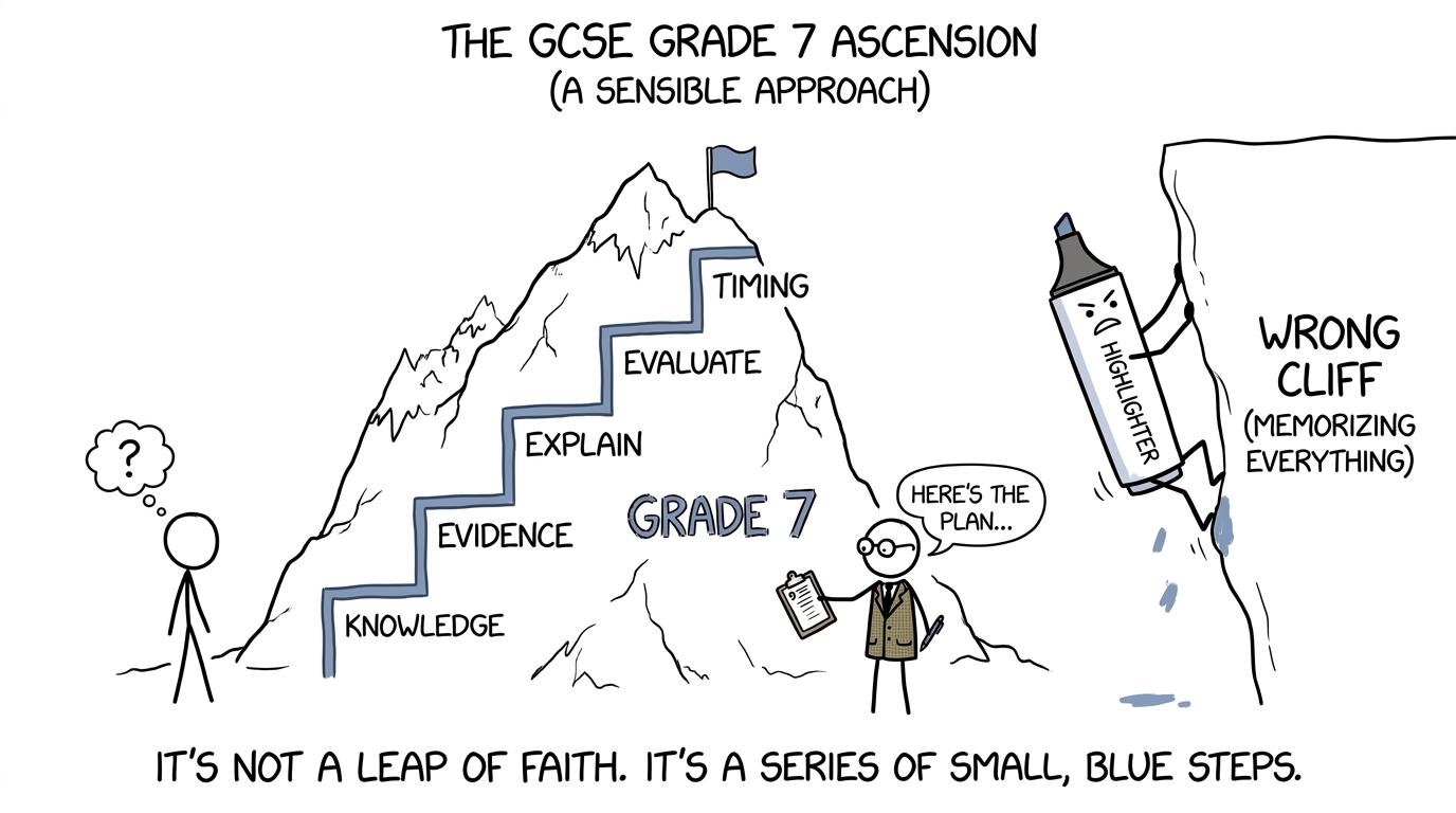 A student discovers that the climb to grade 7 is a staircase of manageable skills