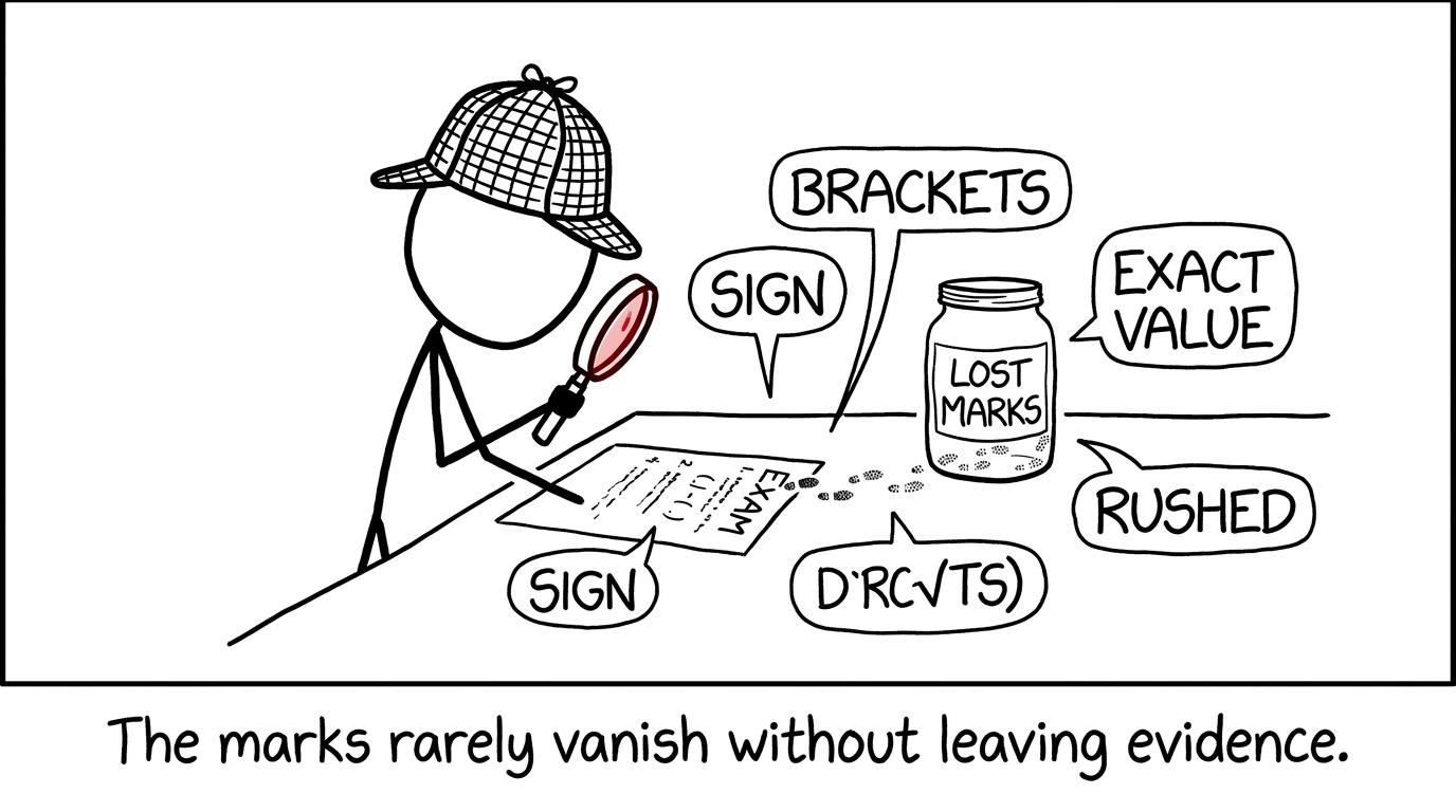 A revision detective follows the evidence left behind by missing marks